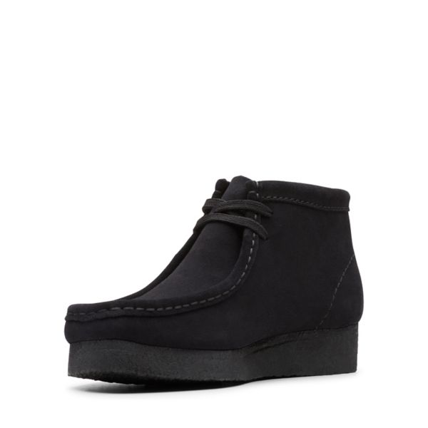 Clarks Womens Wallabee Boot Ankle Boots Black | UK-5719234